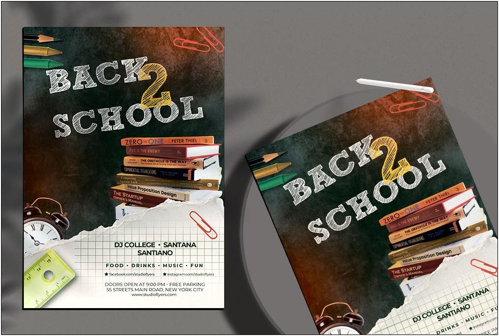 Back 2 School Flyer Template Free Download