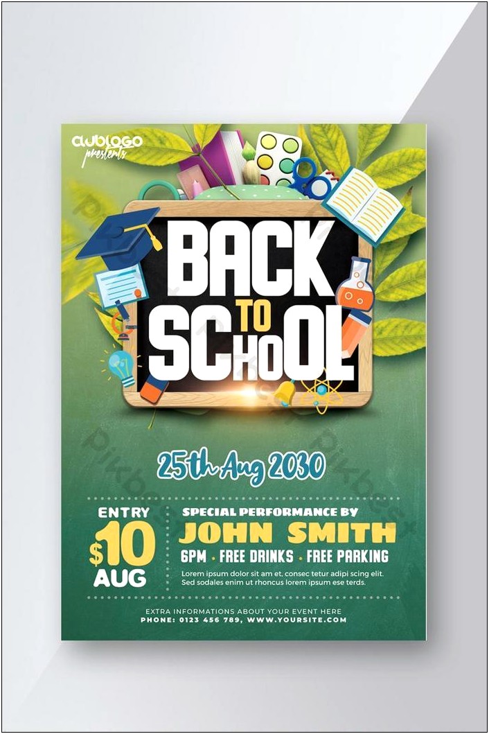 Back To School Flyer Template Word Free