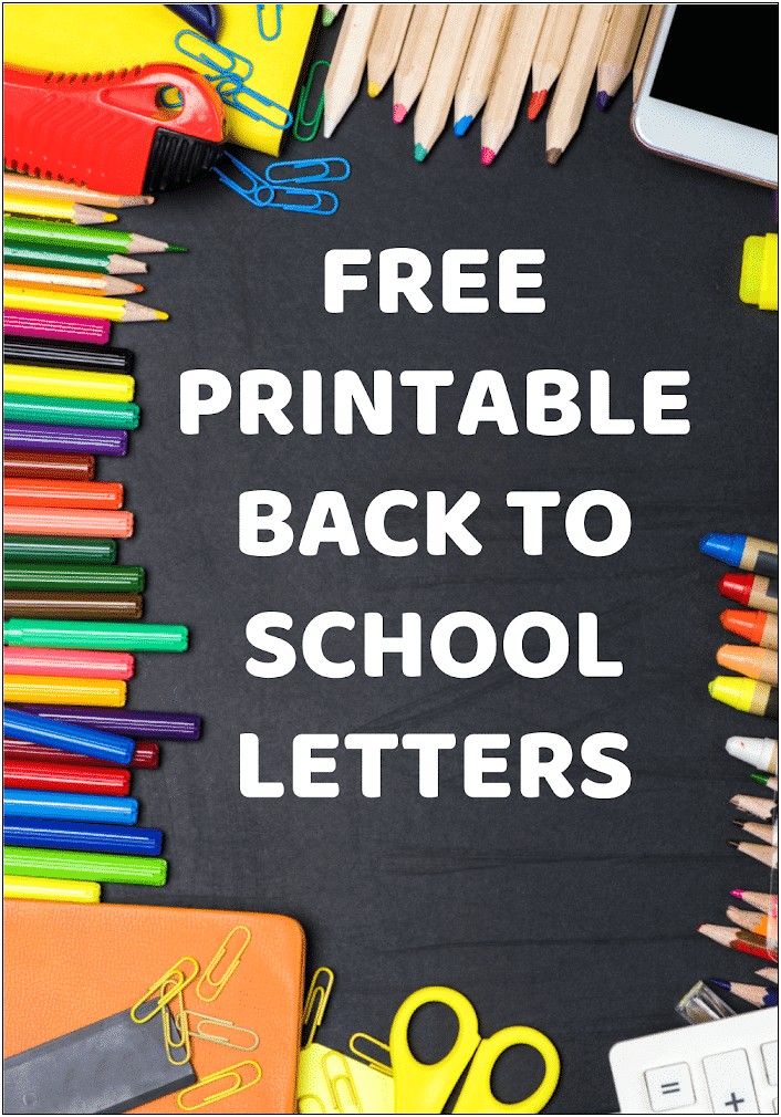 Back To School Letter Template Free