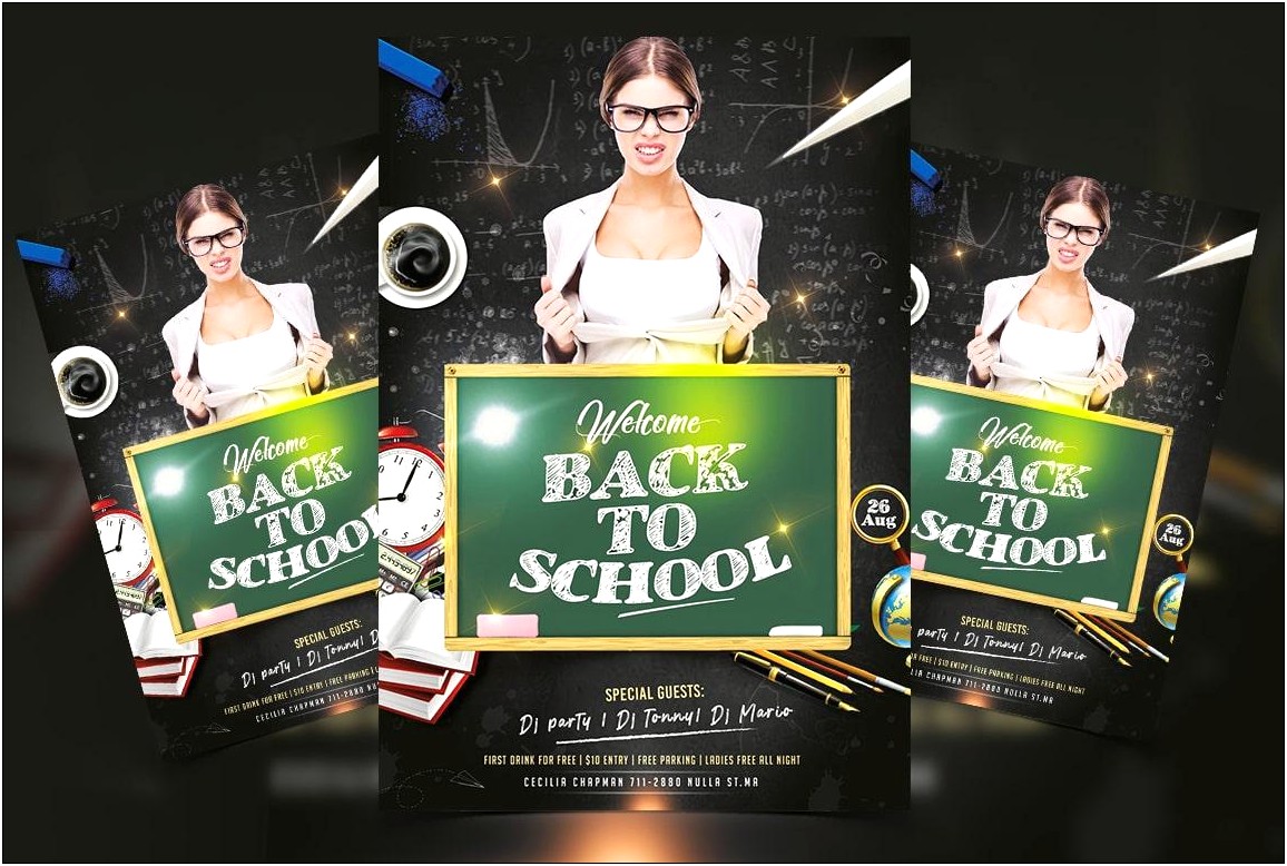 Back To School Night Flyer Free Template