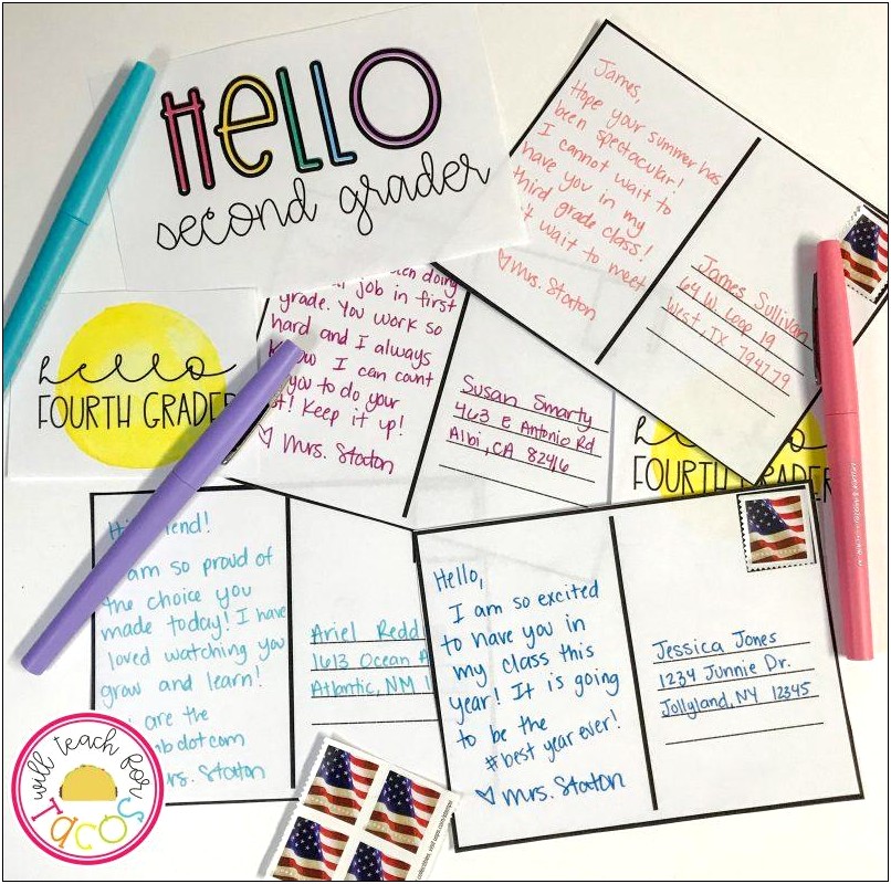 Back To School Postcard Template Free
