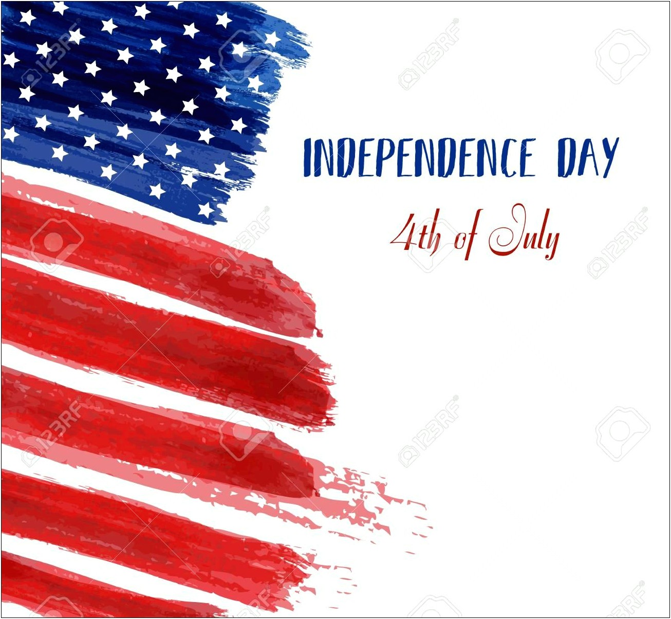 Background 4th Of July Flyer Template Free