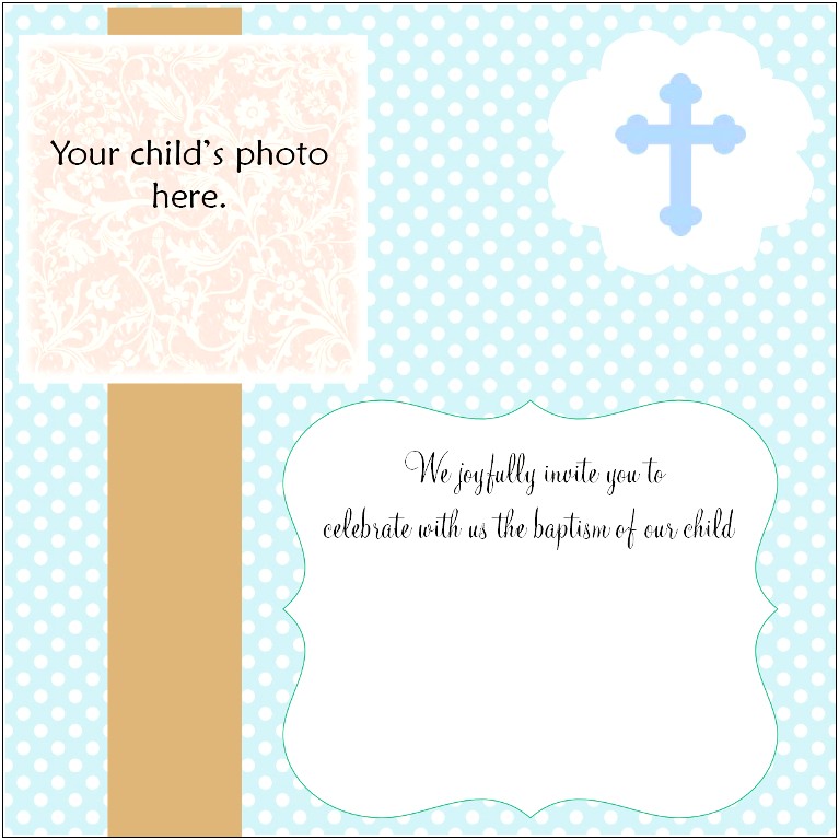 Baptism Invitation Template For Free Save