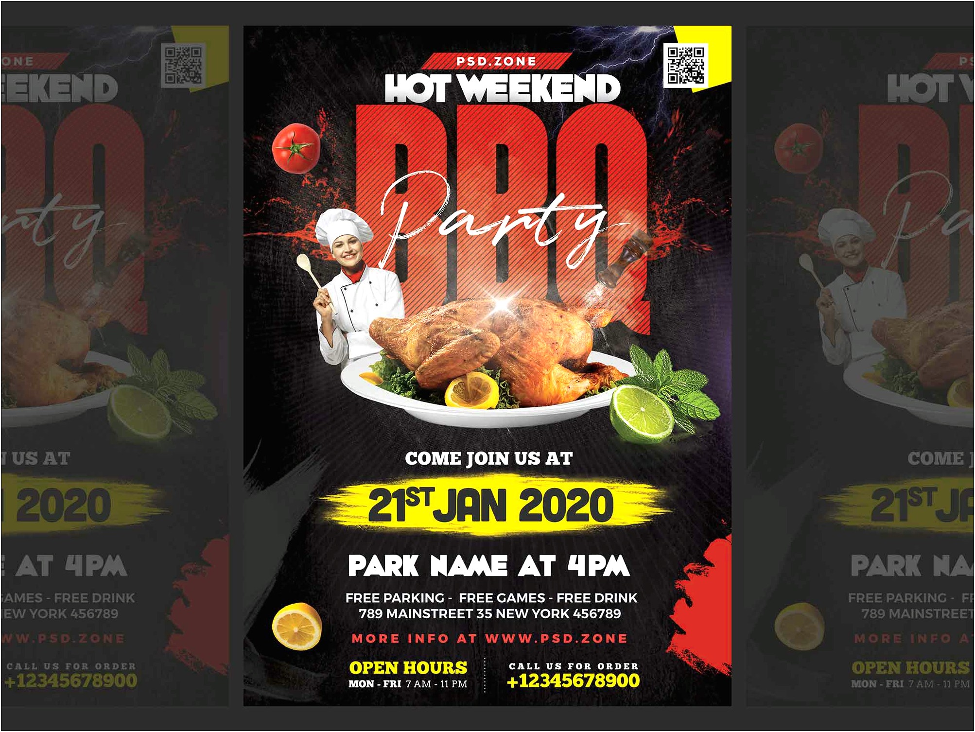 Barbecue Bbq Party Flyer Template Free Download