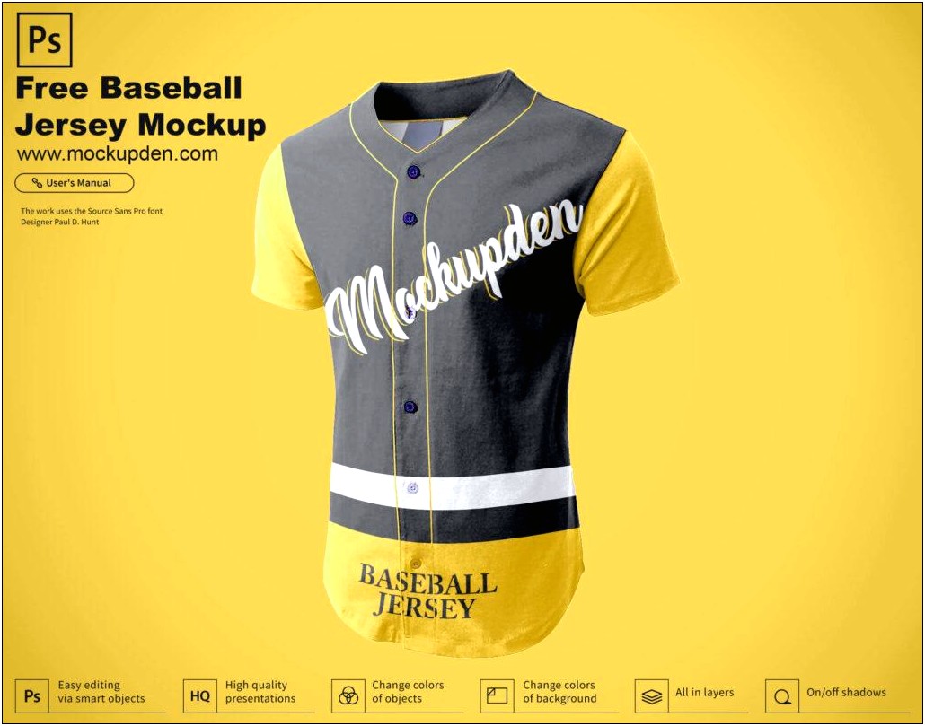 Baseball Jersey Vector Template Free Download