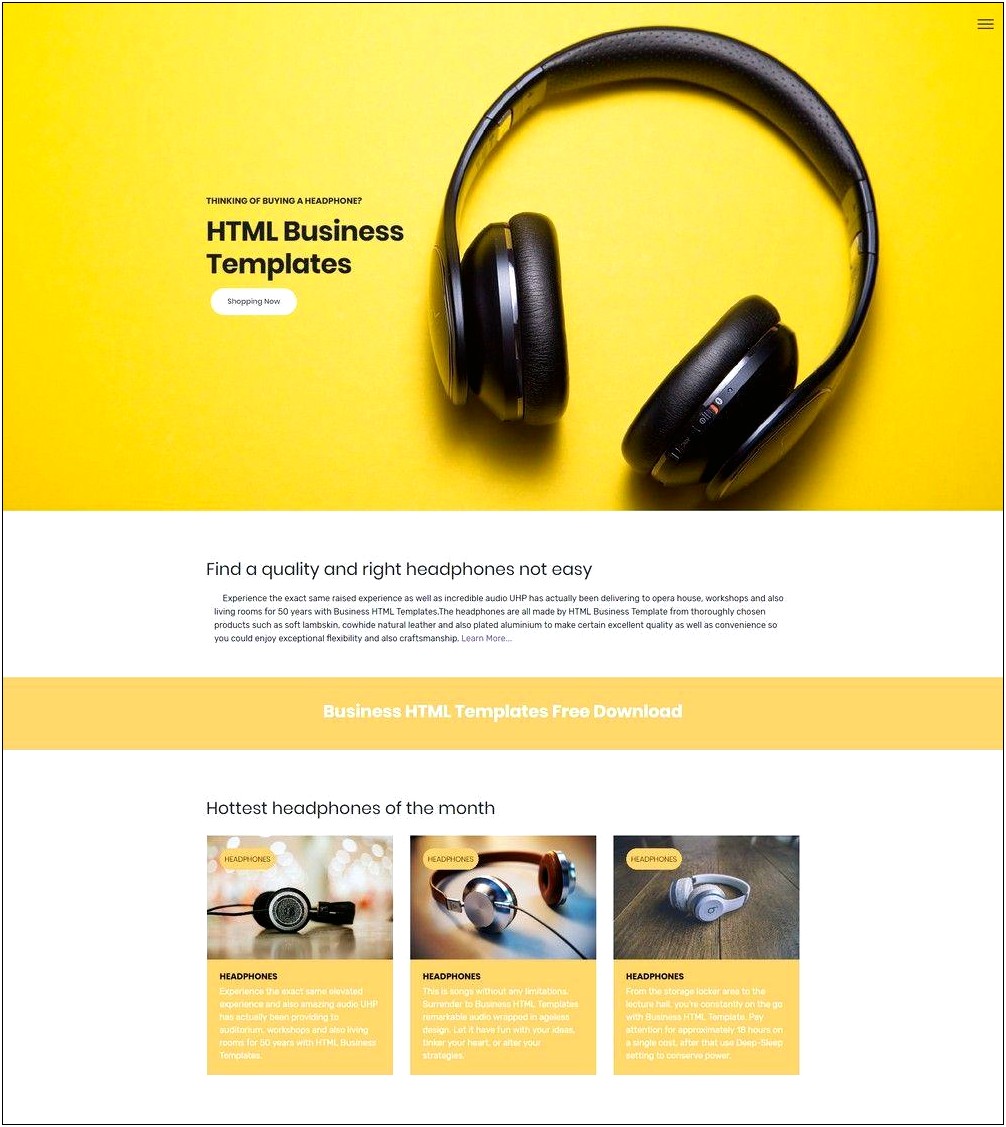 Basic Html Templates Free Download With Css