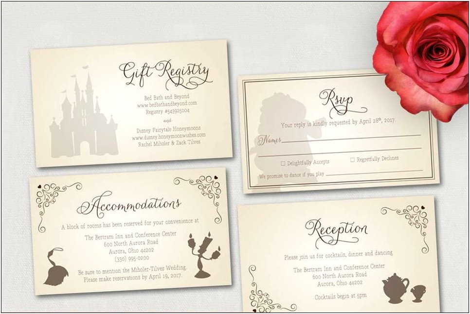 Be Our Guest Disney Wedding Invitations