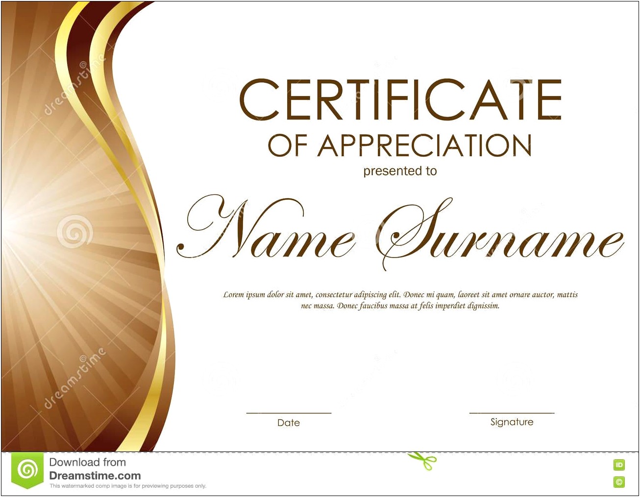 Beautiful Certificate Of Appreciation Template Free