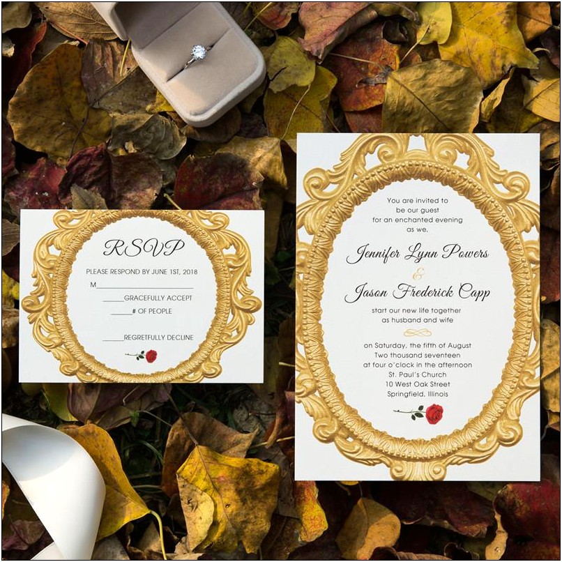 Beauty And The Beast Invitations Wedding