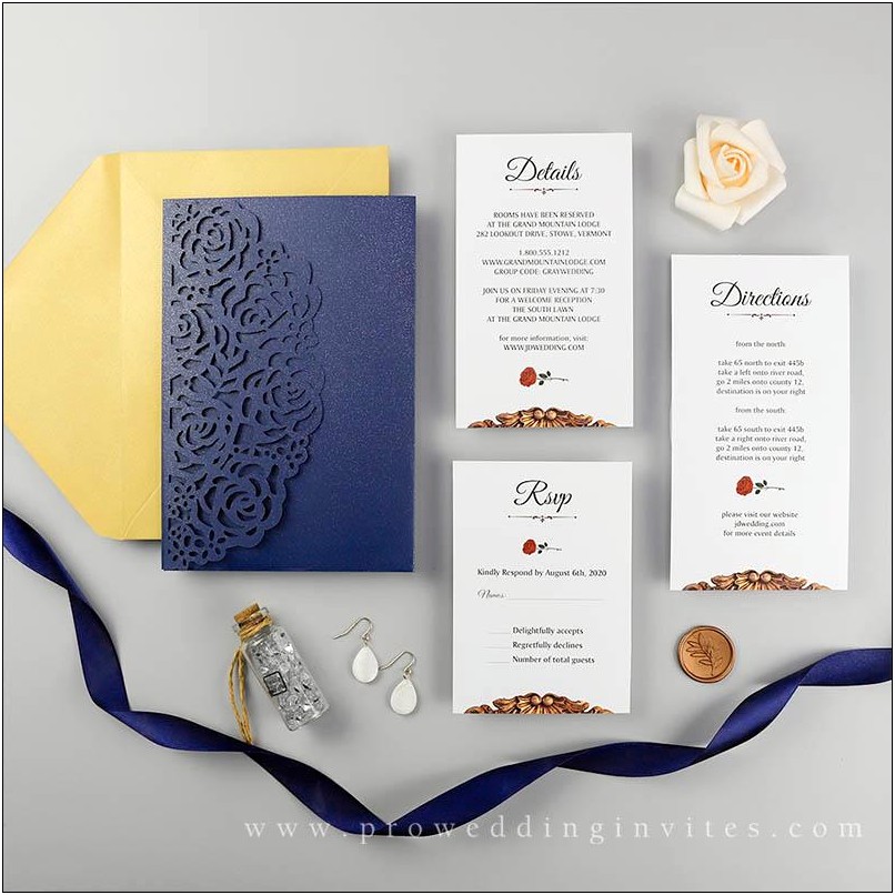 Beauty And The Beast Wedding Shower Invitations