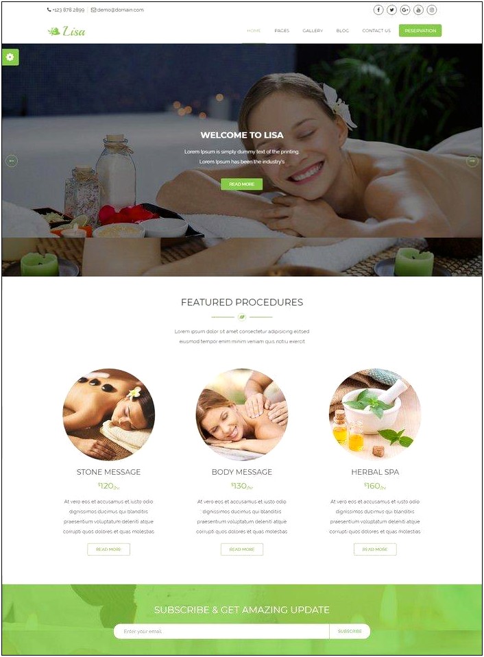 Beauty Parlour Html5 Templates Free Download