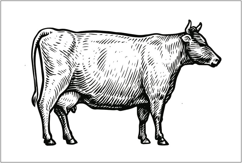 Beef Cow Thank You Card Template Free