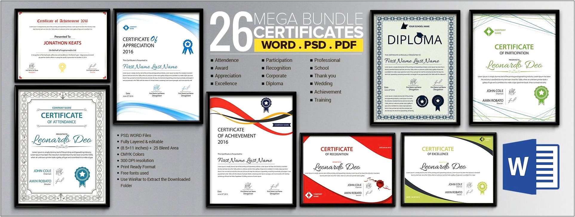 Best Free Certificates Templates For Word