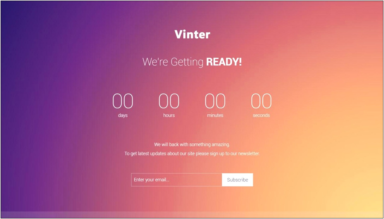 Best Free Coming Soon Page Template