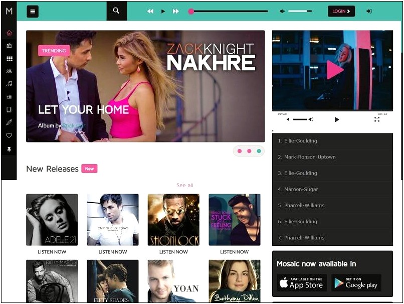 Best Free Html Templates With Music Player