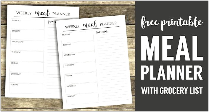 Best Free Monthly Meal Planner Template