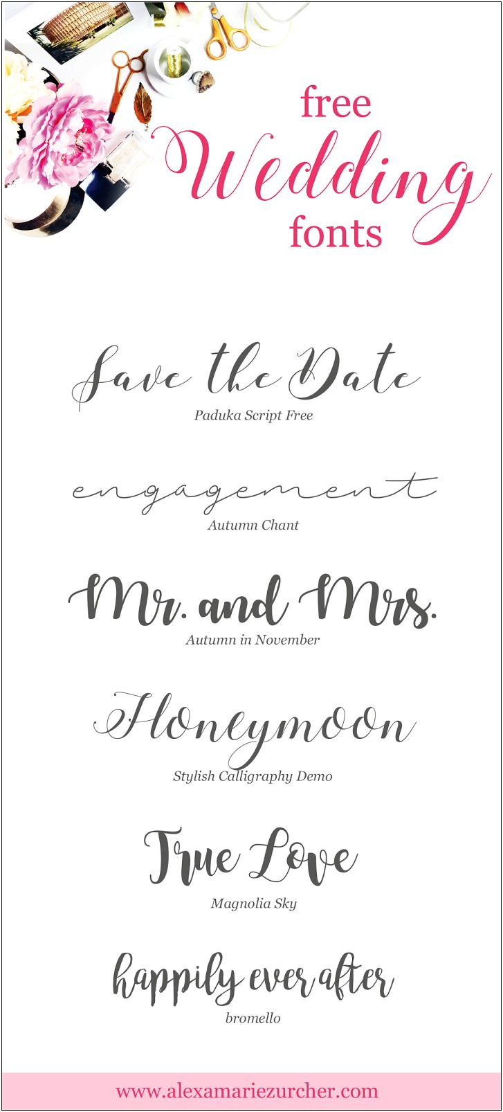 Best Free Script Fonts For Wedding Invitations