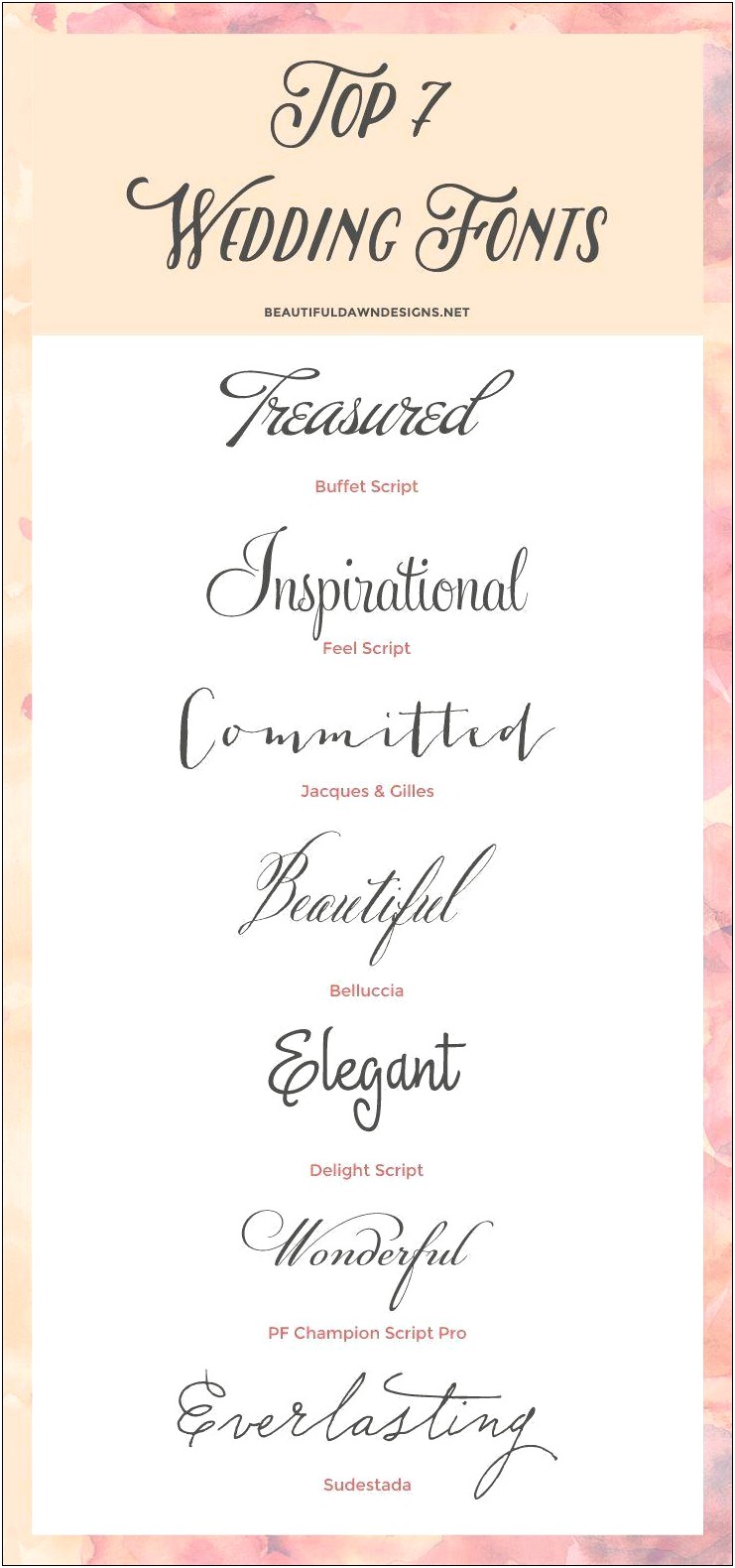 Best Script Fonts For Wedding Invitations