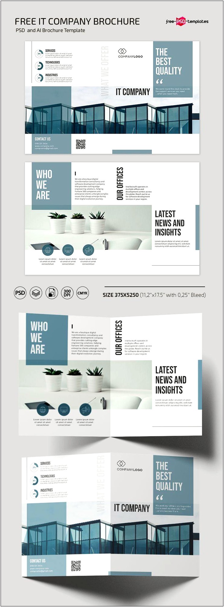 Bi Fold Brochure Template Indesign Free