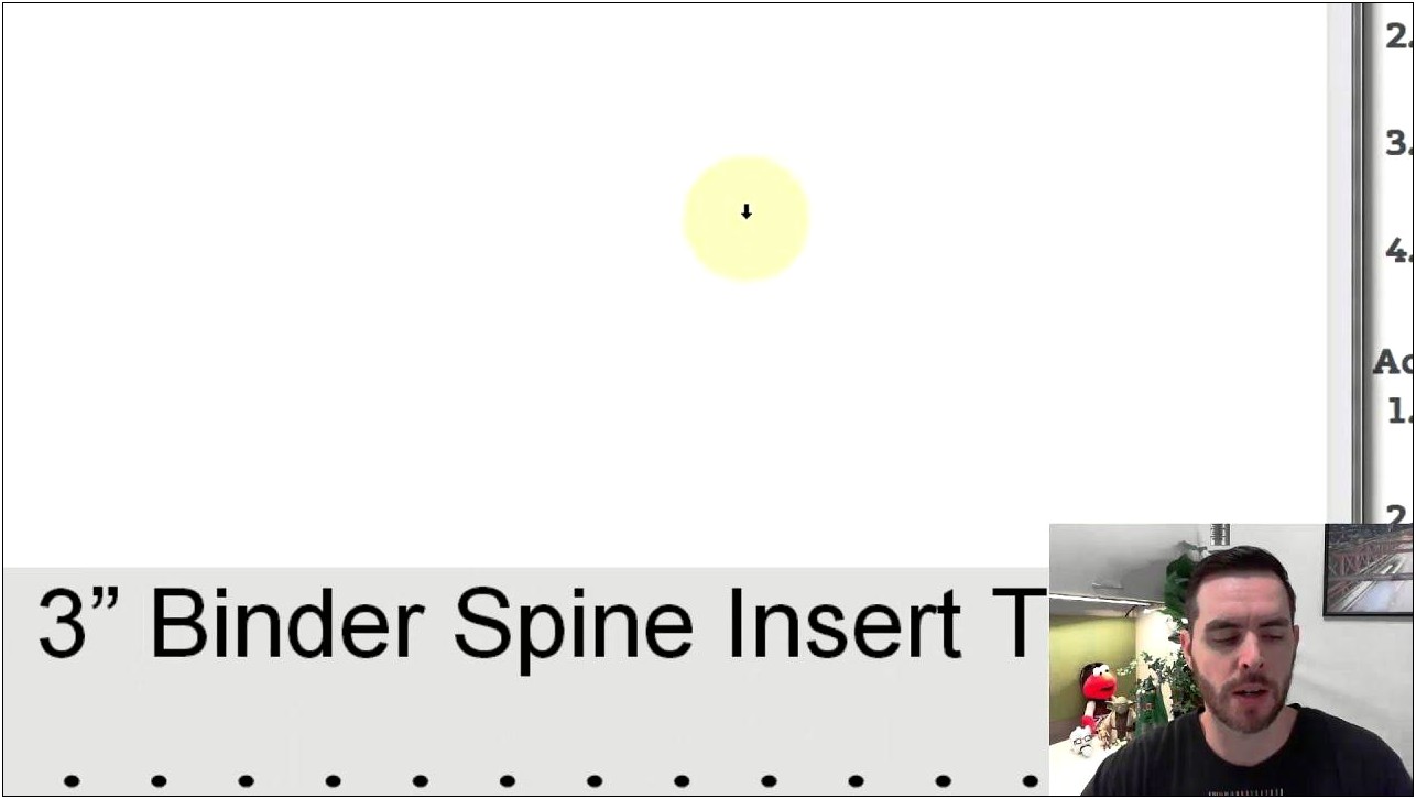 Binder Spine Template 1 Inch Free