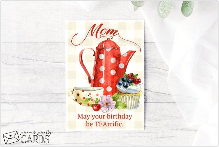 Birthday Card Template Free For Mom