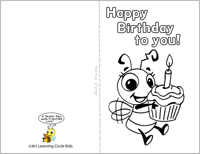 Birthday Greeting Card Template Free Printable
