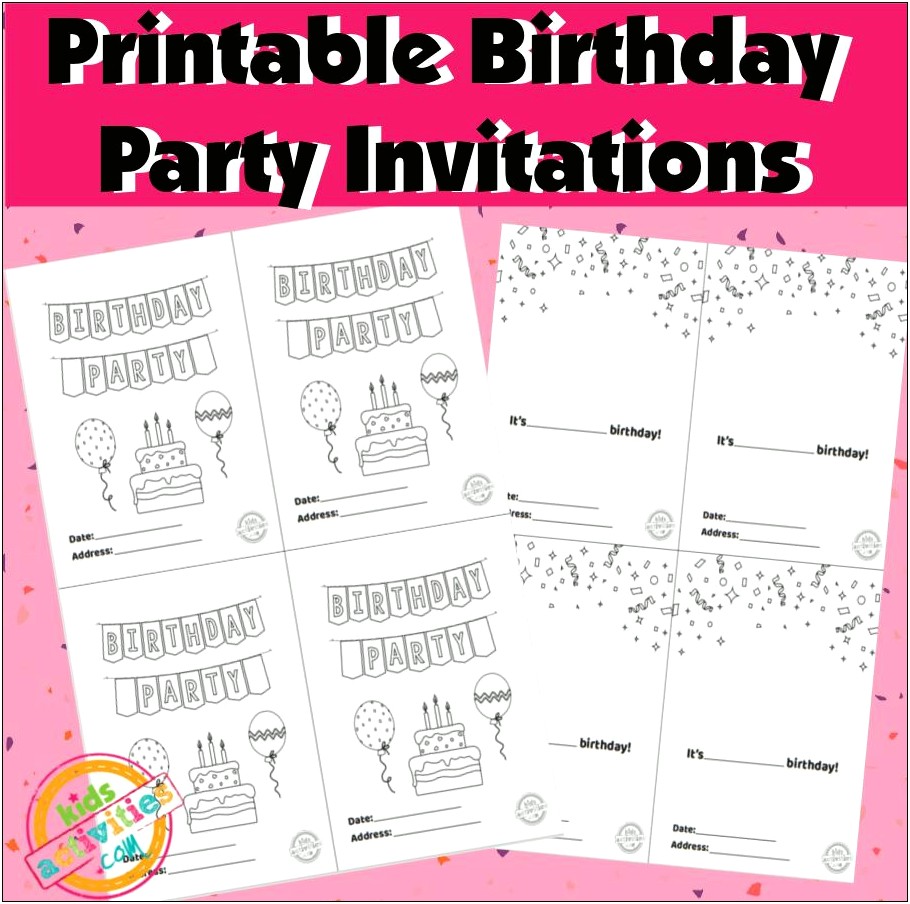 Birthday Invitation Card Design Template Free