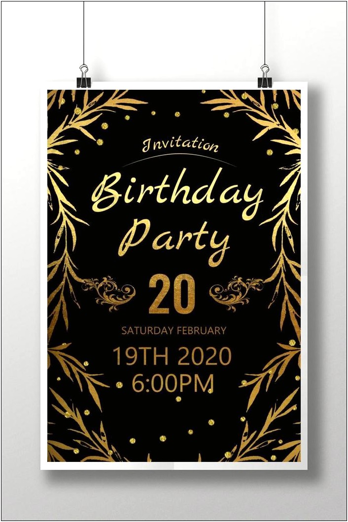 Birthday Invitation Card Template Photoshop Free Download