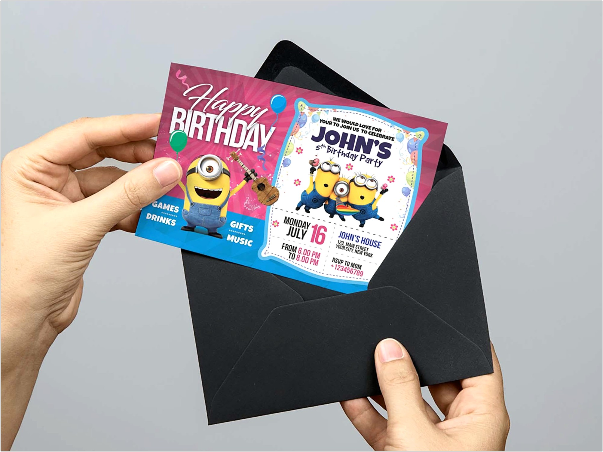 Birthday Invitation Card Template Photoshop Free