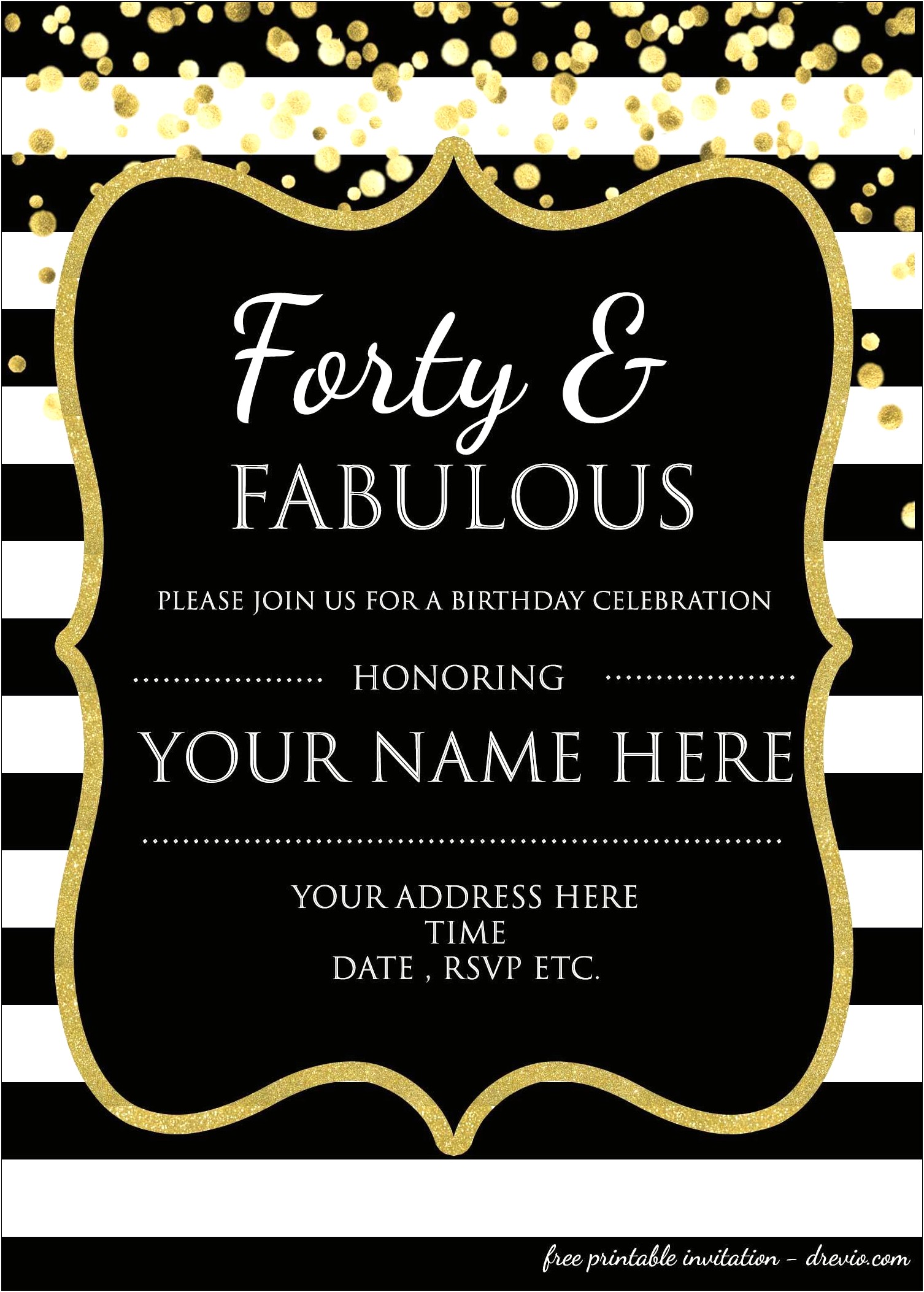 Birthday Invitation Template With Picture Free