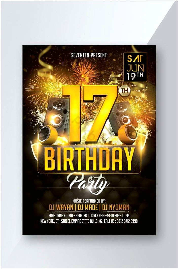 Birthday Party Flyer Template Psd Free