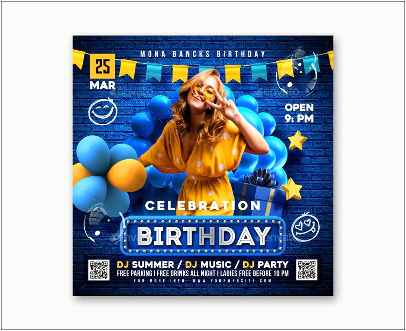 Birthday Poster Psd Template Free Download