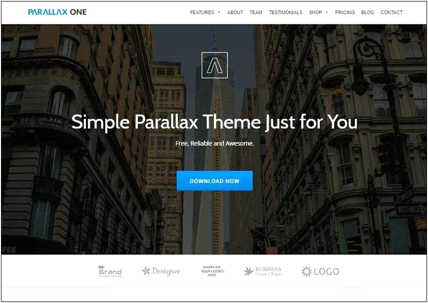 Biz One Page Parallax Html Template Free Download