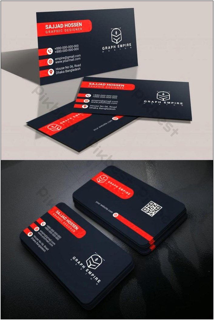 Black And Red Business Card Templates Free Download
