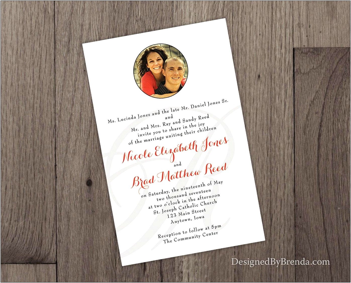 Black And White And Red Wedding Invitations