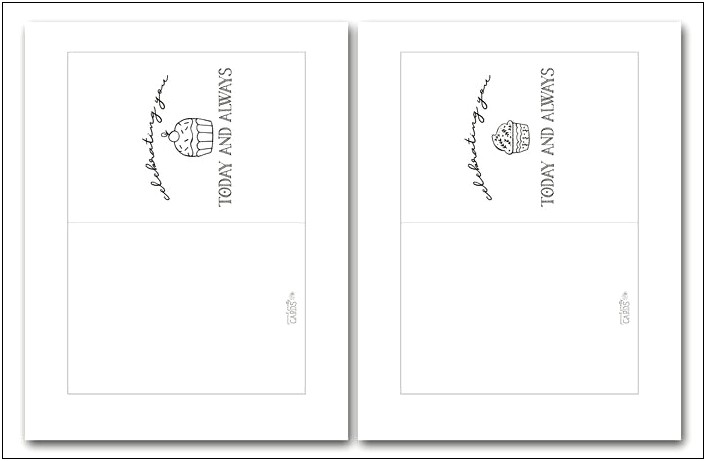 Black And White Birthday Card Template Free