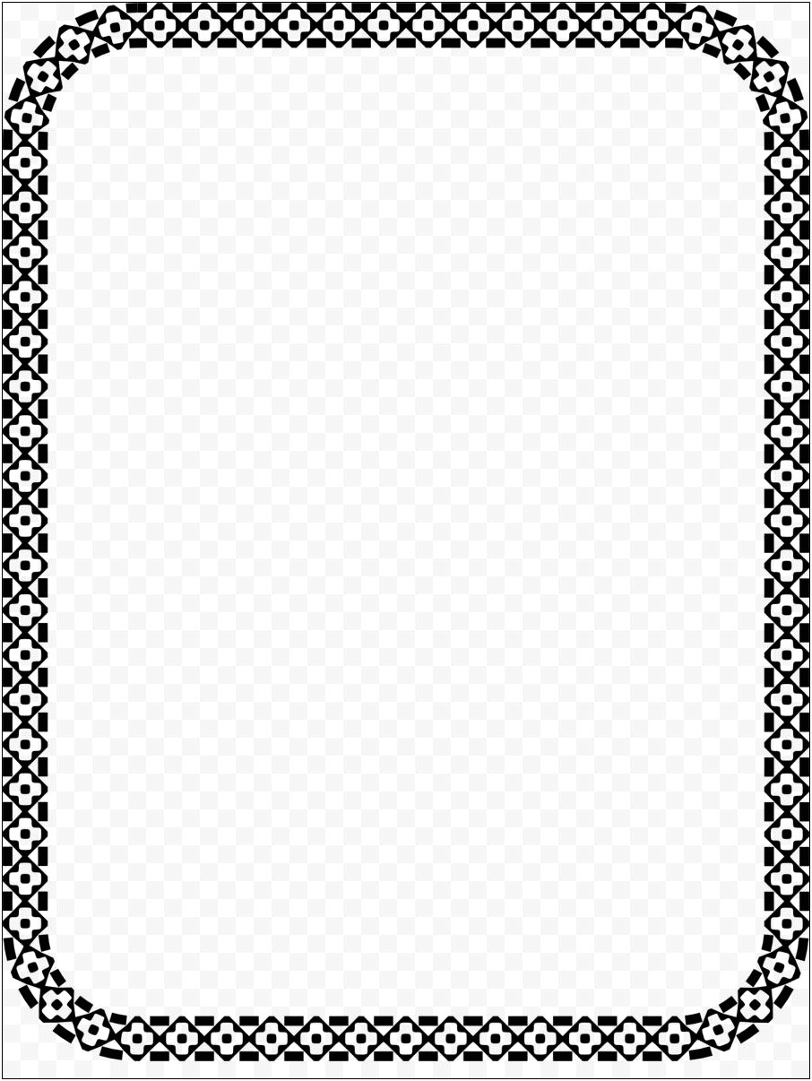 Black And White Border Templates Free For Word