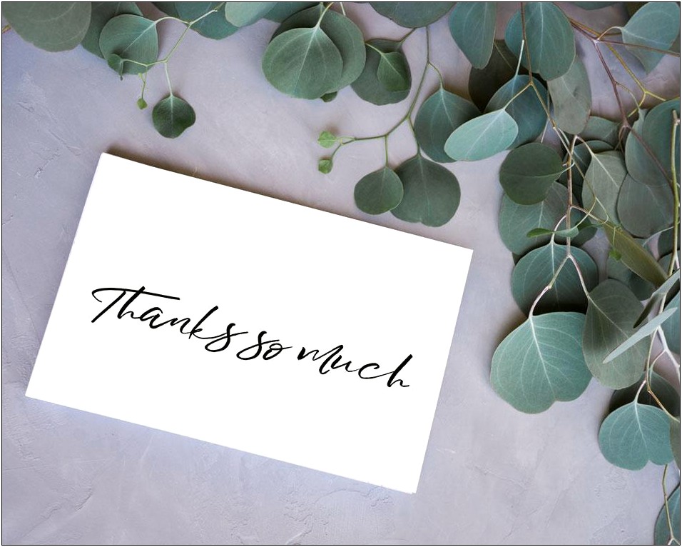 Black And White Thank You Card Template Free