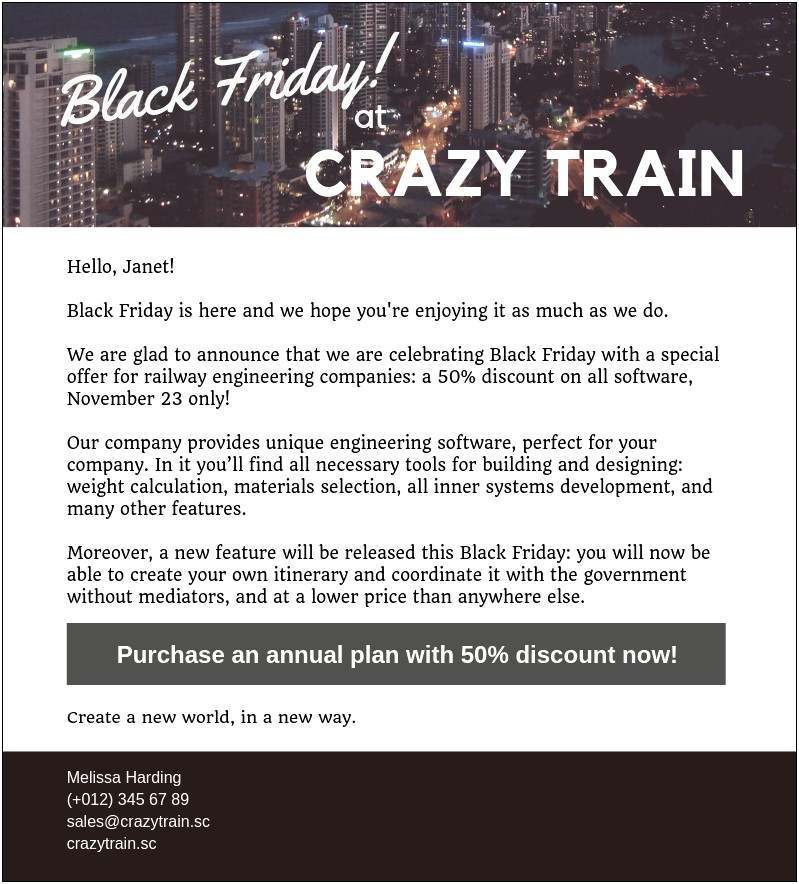 Black Friday Email Template Free Download