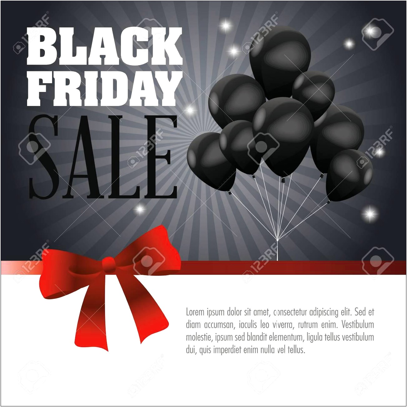 Black Friday Free Templates With Balloons