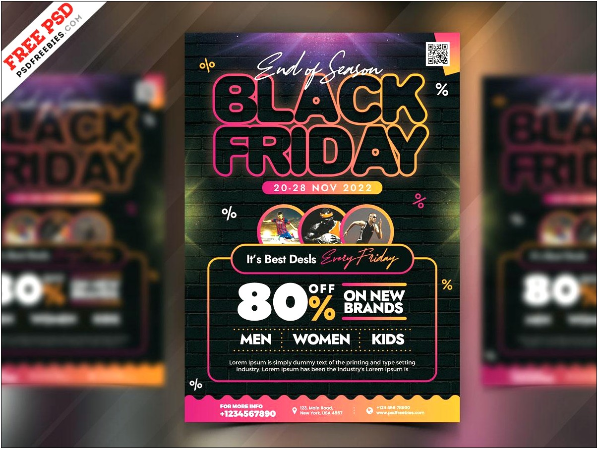 Black Friday Party Free Psd Flyer Template