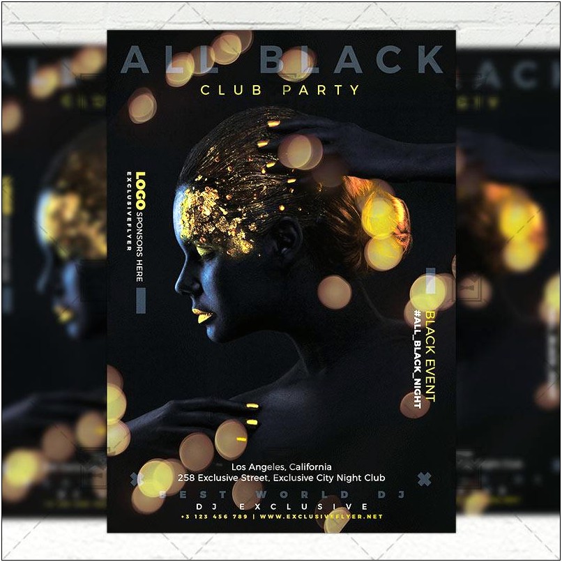 Black Party Flyer Templates Free Download