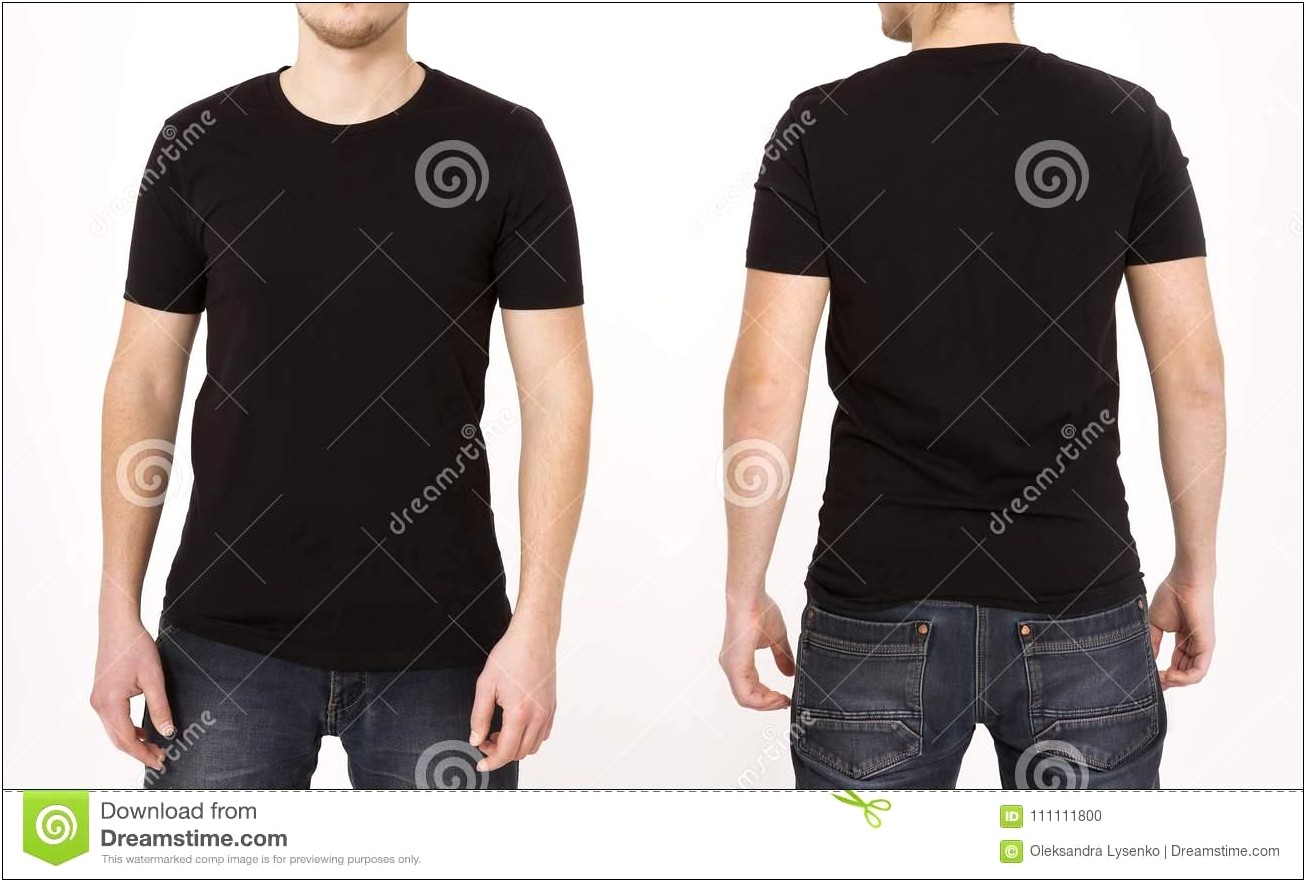 Black Shirt Template Front And Back Free