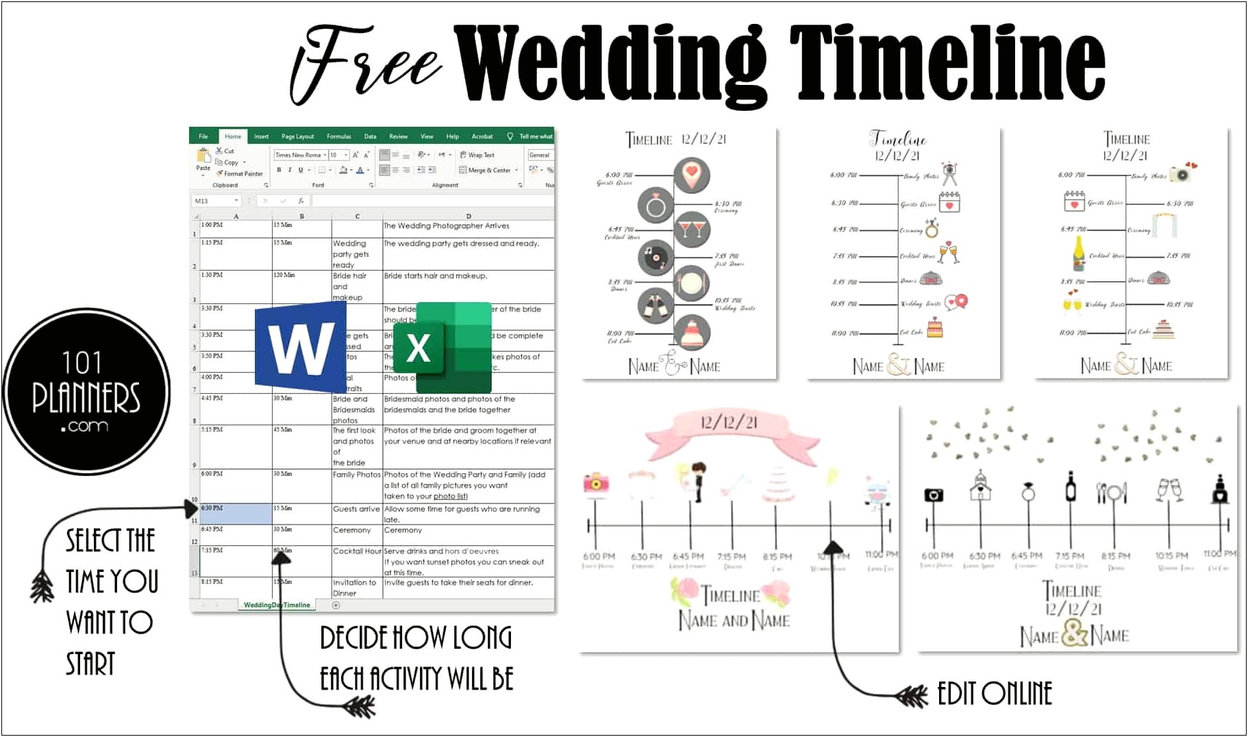 Black Tie Event Planning Template Free