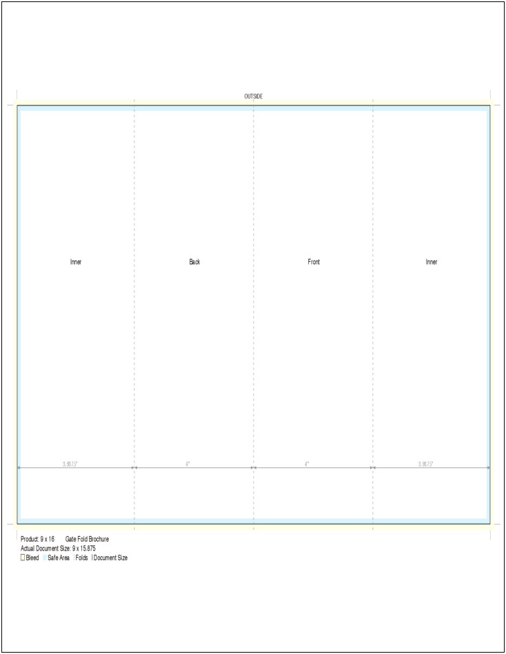 Blank 2 Fold Brochure Templates Free Download Word