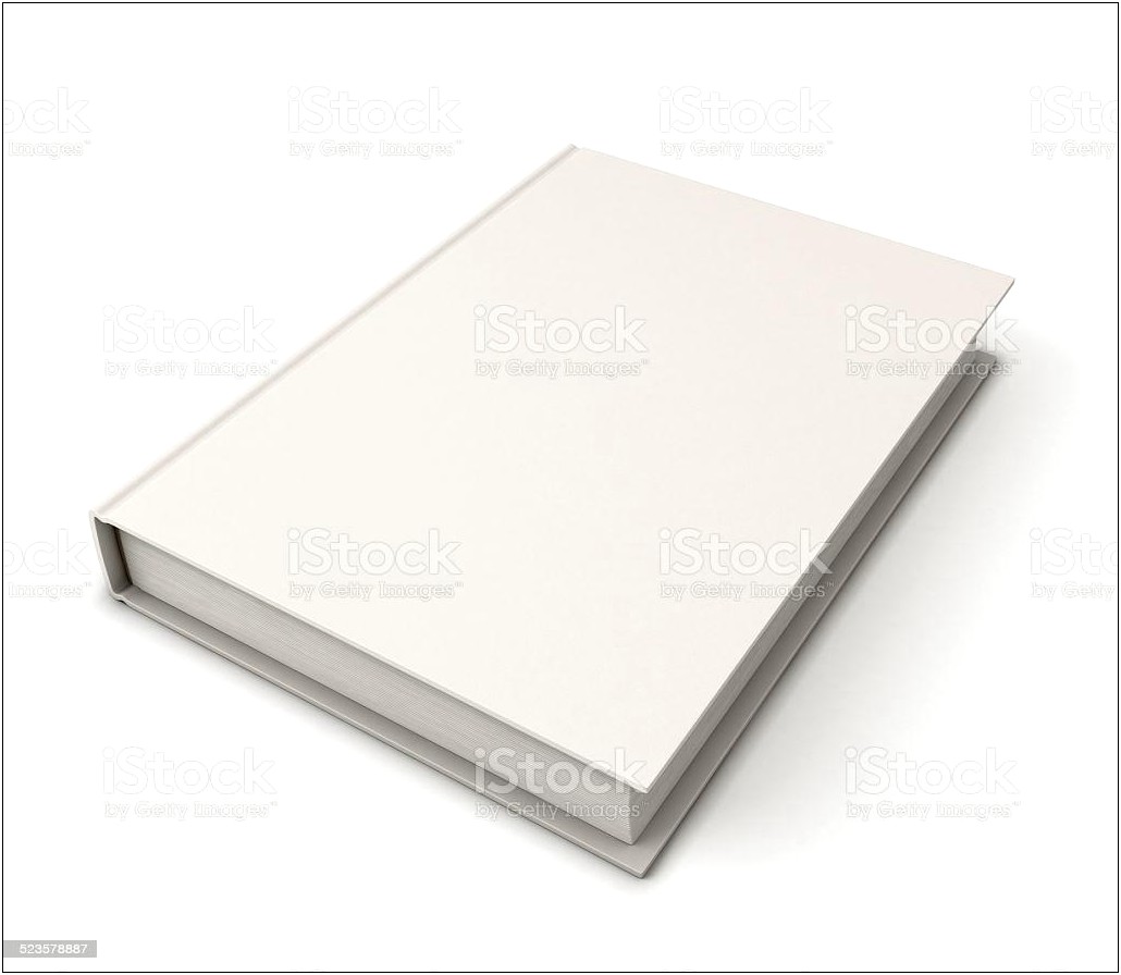 Blank Book Cover Design Template Free Download