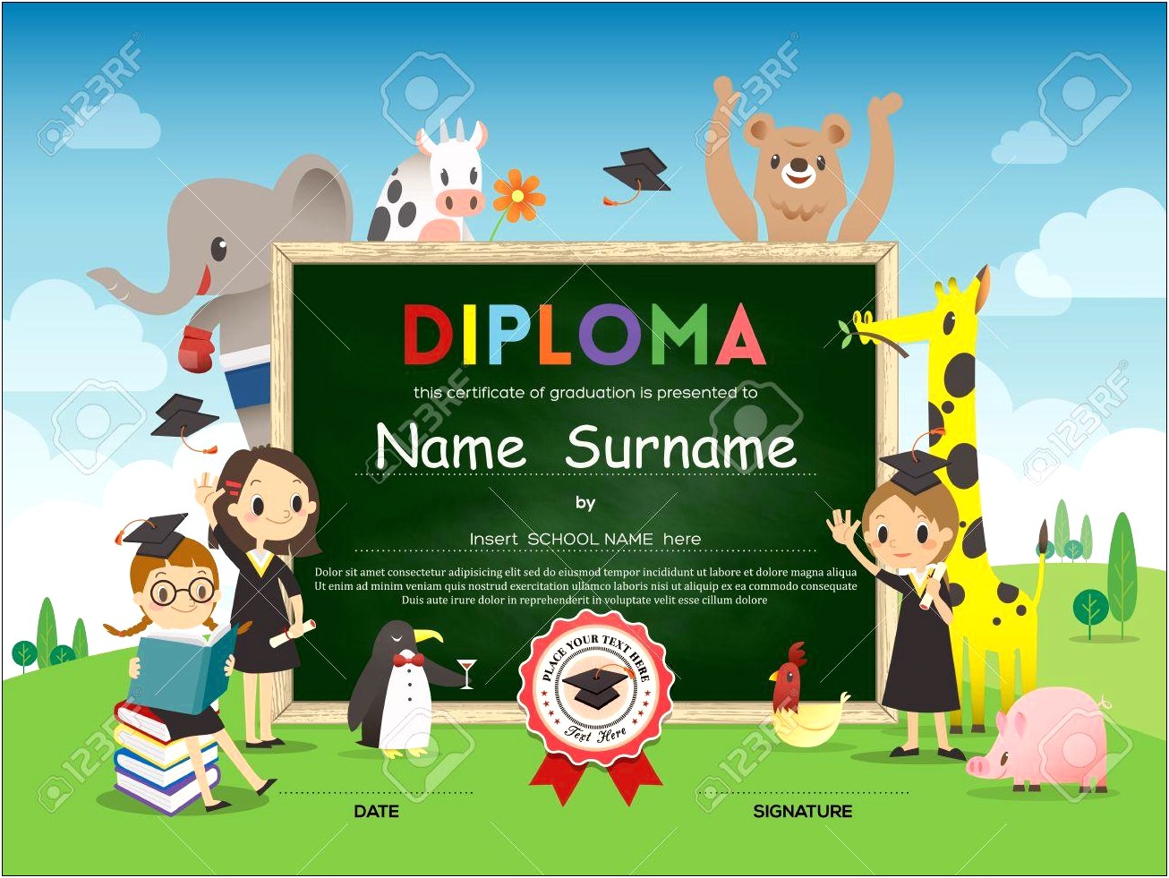 Blank Certificate Templates Free For Kids