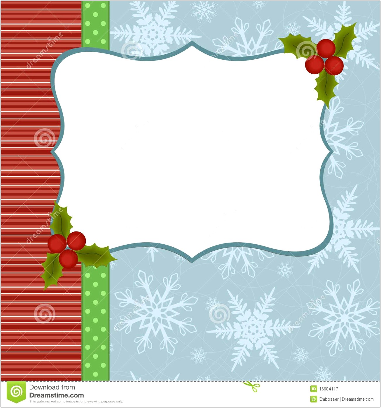 Blank Christmas Greeting Card Template Free Download