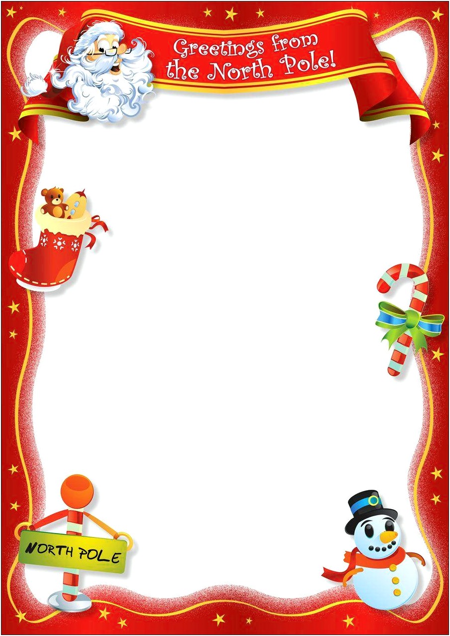 Blank Letter To Santa Templates Free