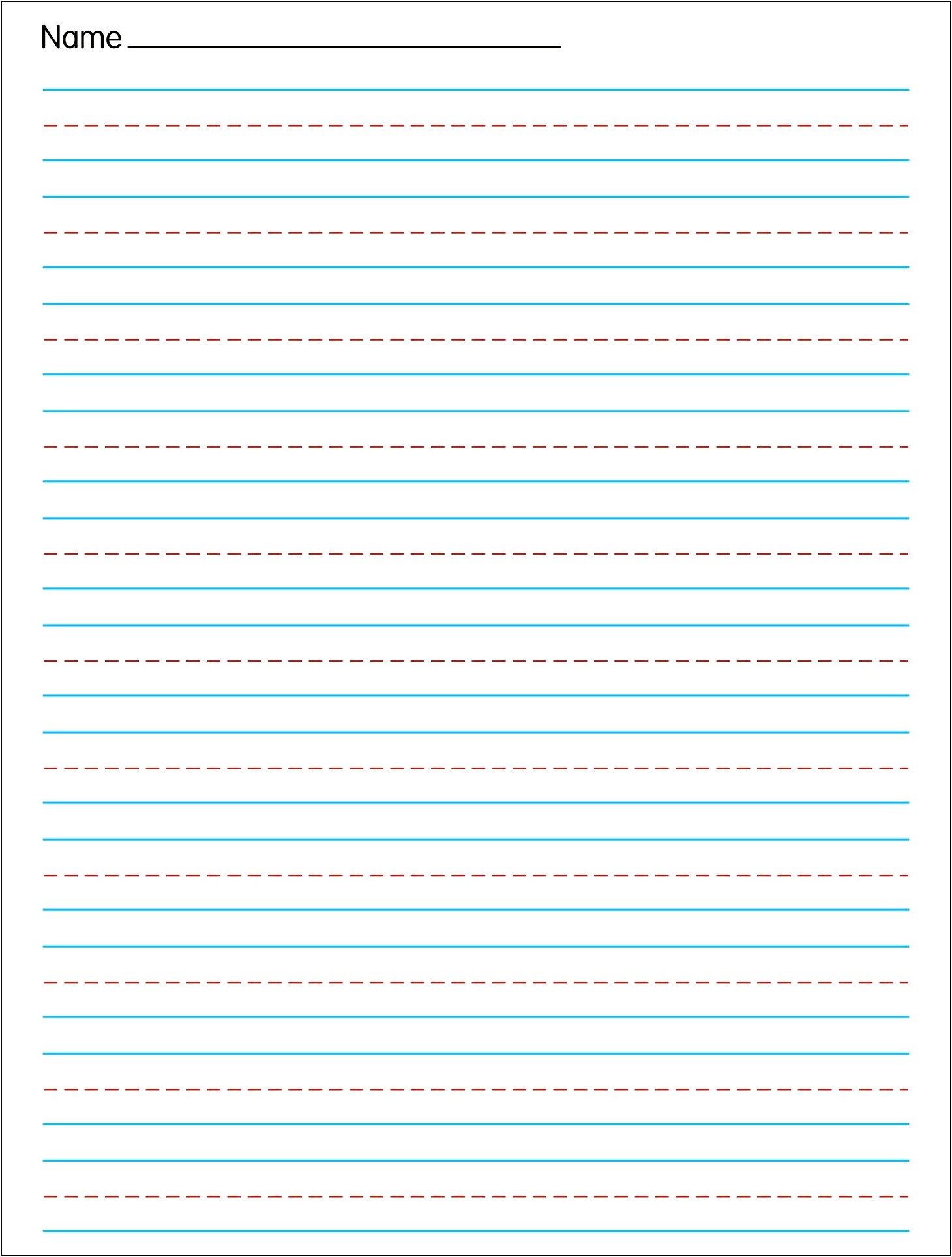 Blank Lined Paper Free Word Template